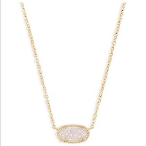 KENDRA SCOTT White Drusy Necklace